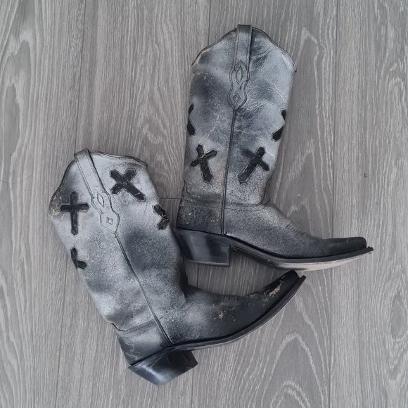 90s vintage metallic cowboy boots - Picture 4 of 4